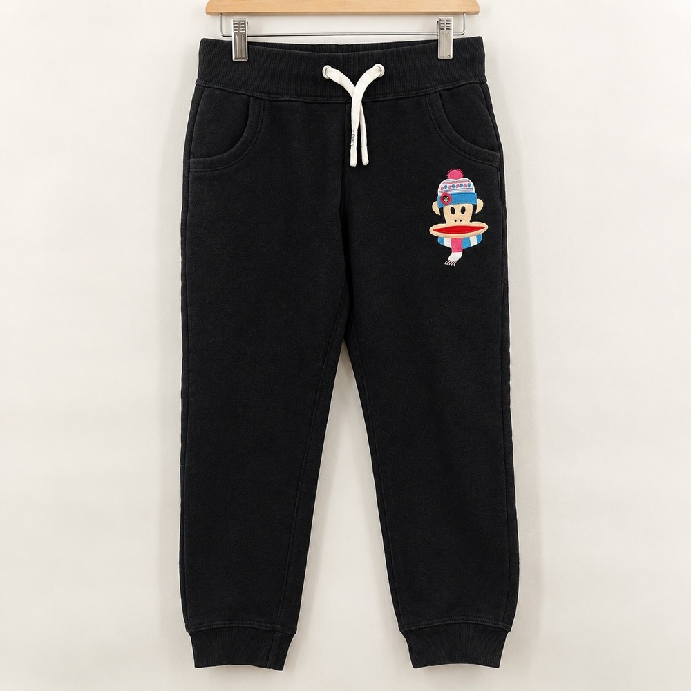 Paul Frank Y2K Indie Sleaze Julius Monkey Sweatpants Girls L Black Kidcore Retro